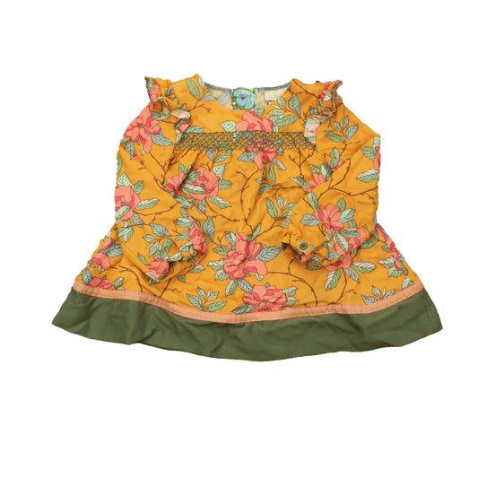 Matilda Jane Girls Orange | Green | Flowers Blouse Size: 2T Orange | Green | Flowers