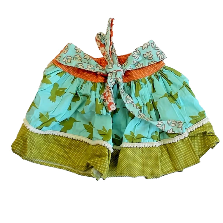 Persnickety Girls Orange | Green Skirt Size: 2T Orange | Green