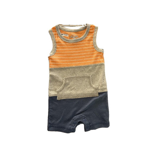Lamaze Boys orange | Grey | Light Blue Romper Size: 3-6 months orange | Grey | Light Blue