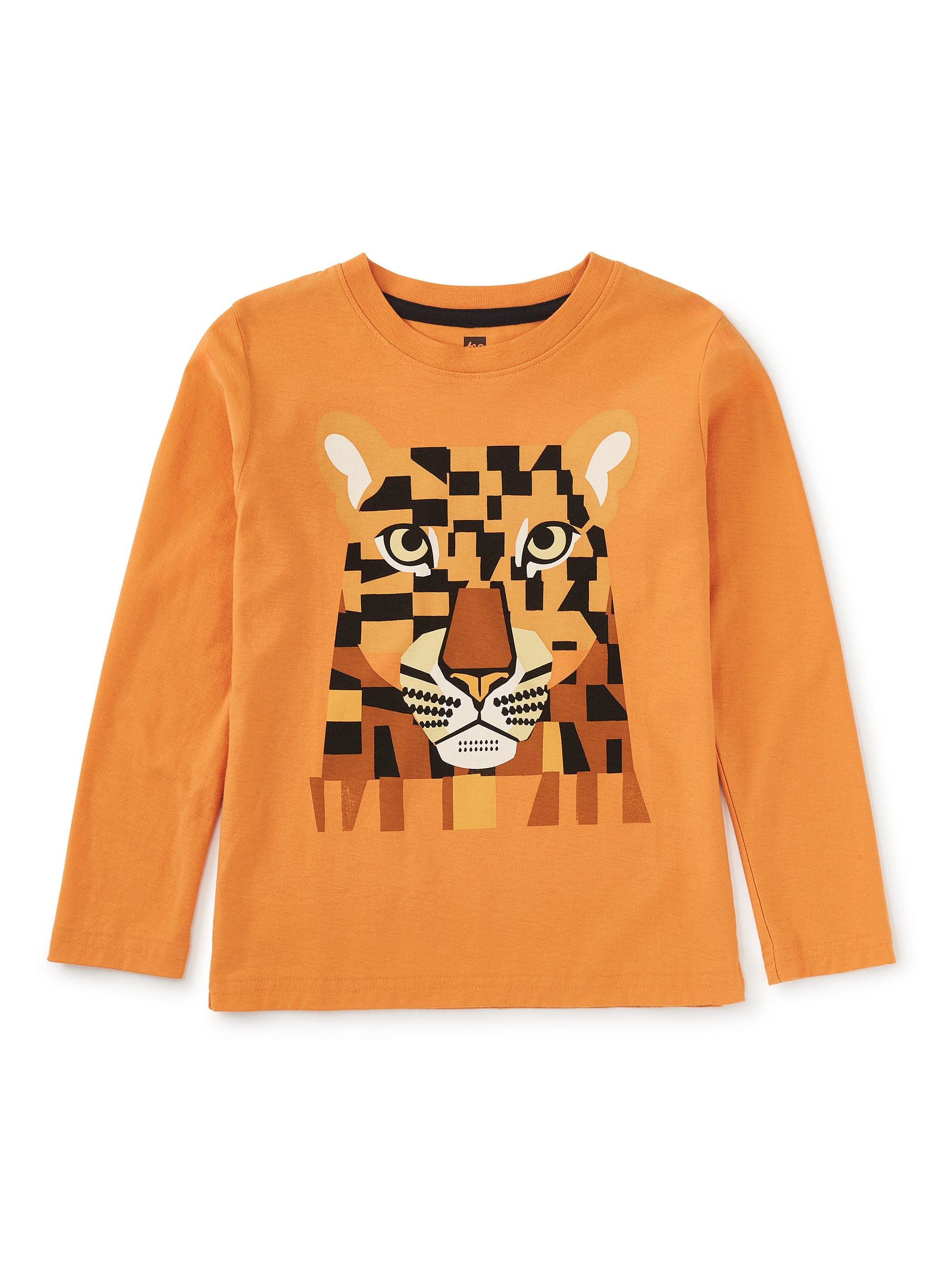Tea Collection Boys Orange Leopard Long Sleeve T-Shirt Size: 5T Orange Leopard