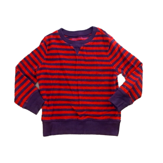 Rockets Of Awesome Boys Orange | Maroon Stripe Sweater Size: 6 Years Orange | Maroon Stripe