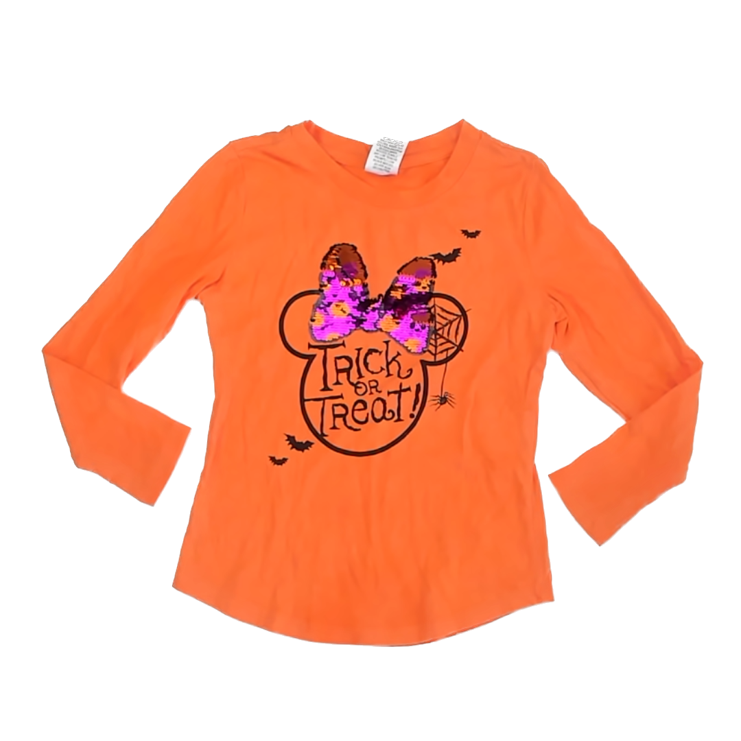 Disney Girls orange "Minnie" Long Sleeve T-Shirt Size: 6 Years orange "Minnie"