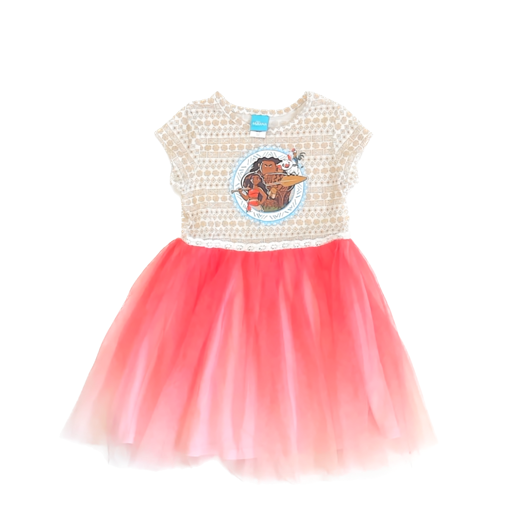 Disney Girls Orange Moana Dress Size: 5T Orange Moana