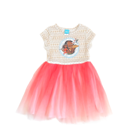 Disney Girls Orange Moana Dress Size: 5T Orange Moana
