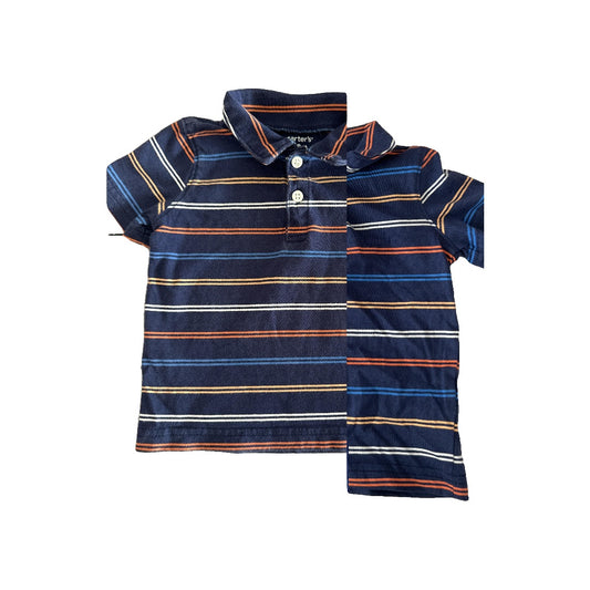 Carters Boys orange | Navy Blue | White Polo Shirt Size: 18 months orange | Navy Blue | White