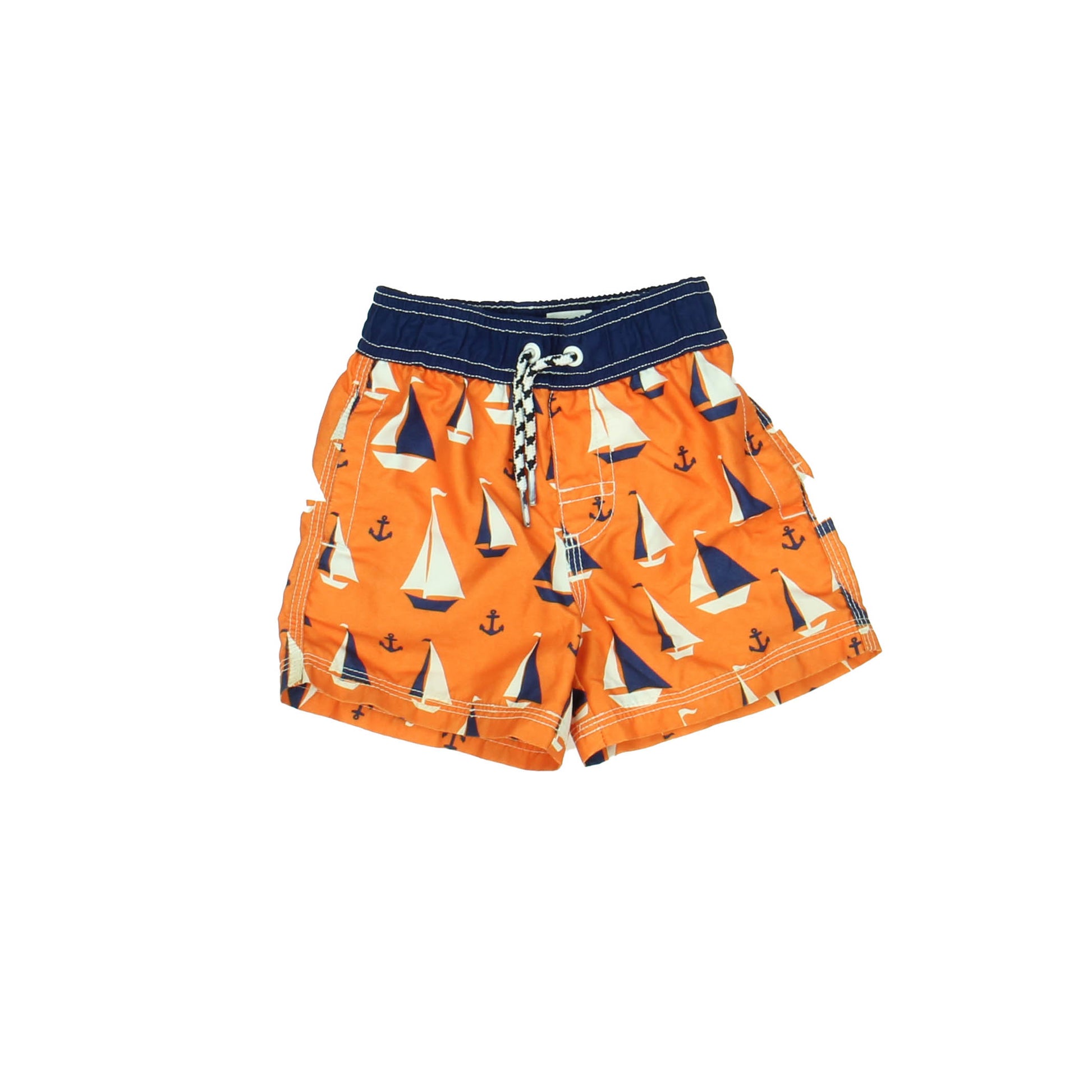 Gymboree Boys Orange | Navy | Boats Trunks Size: 12-18 Months Orange | Navy | Boats