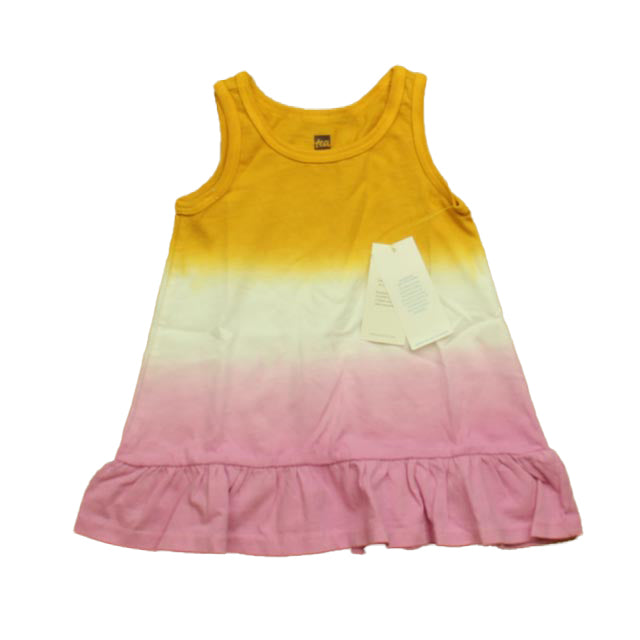 Tea Girls Orange | Pink | White Dress Size: 9-12 Months