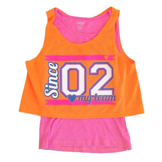 Danksin Girls Orange | Pink Tank Top Size: 14 Years Orange | Pink