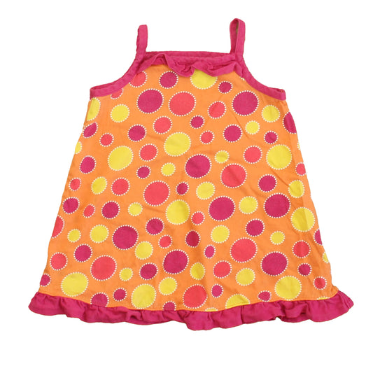 Hanna Andersson Girls Orange Polka Dots Dress Size: 2T