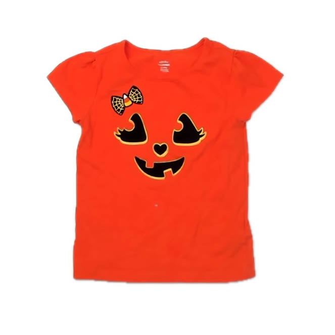 Celebrate Halloween Girls Orange Pumpkin T-Shirt Size: 5T Orange Pumpkin