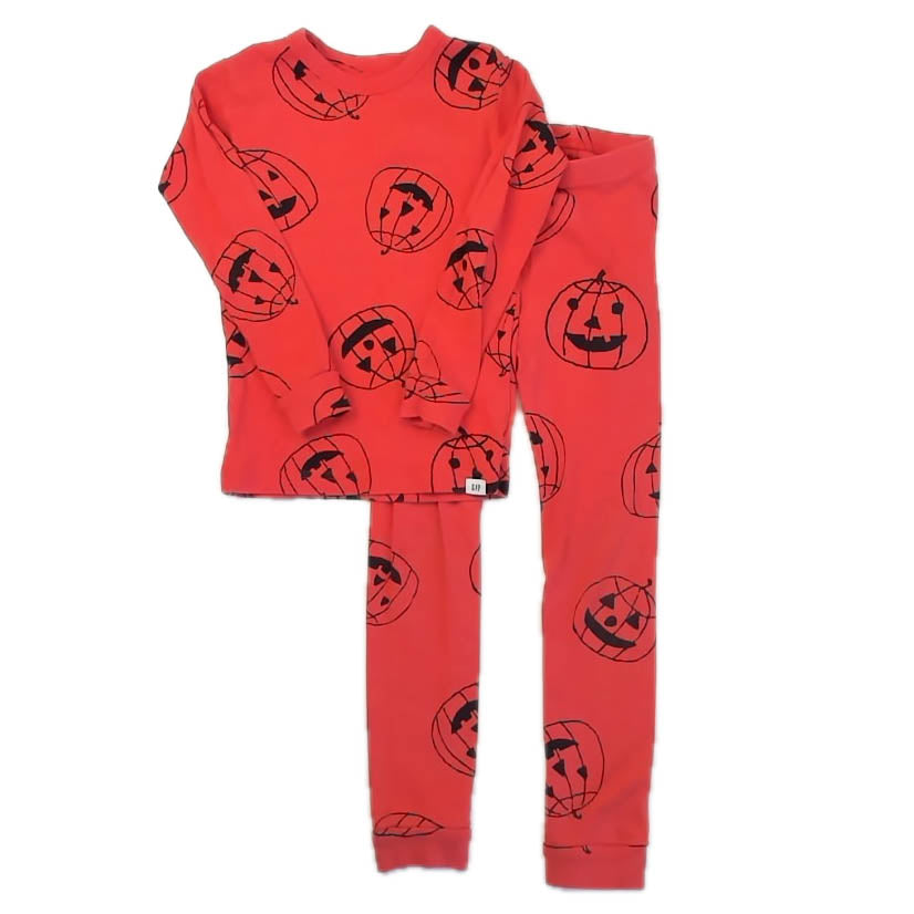 Gap Boys Orange Pumpkins 2-piece Pajamas Size: 5T Orange Pumpkins