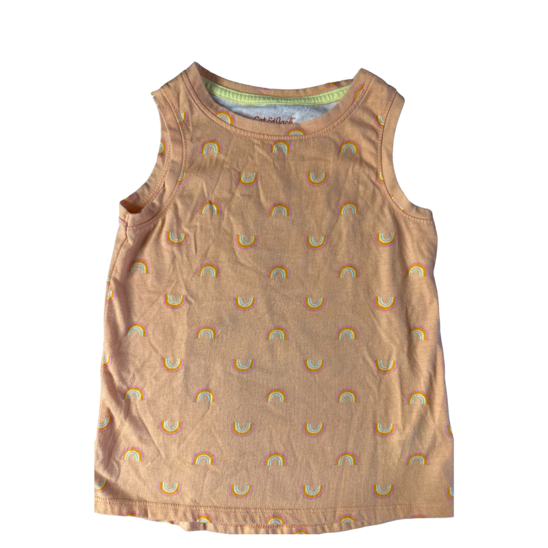 Cat & Jack Girls orange | Rainbow Tank Top Size: 5T orange | Rainbow