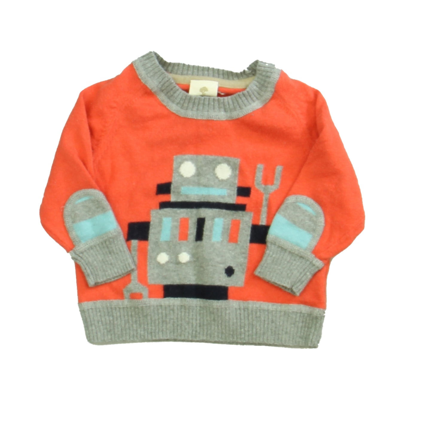 Tucker + Tate Boys Orange | Robots Sweater Size: 3 Months Orange | Robots
