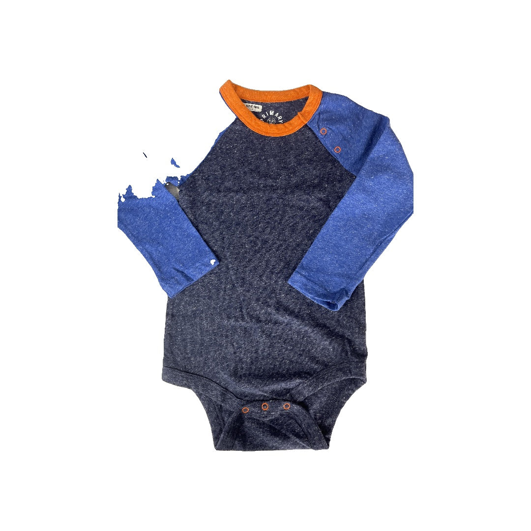 Primary Boys orange | Royal Blue | Light Blue Onesie Size: 24 months orange | Royal Blue | Light Blue