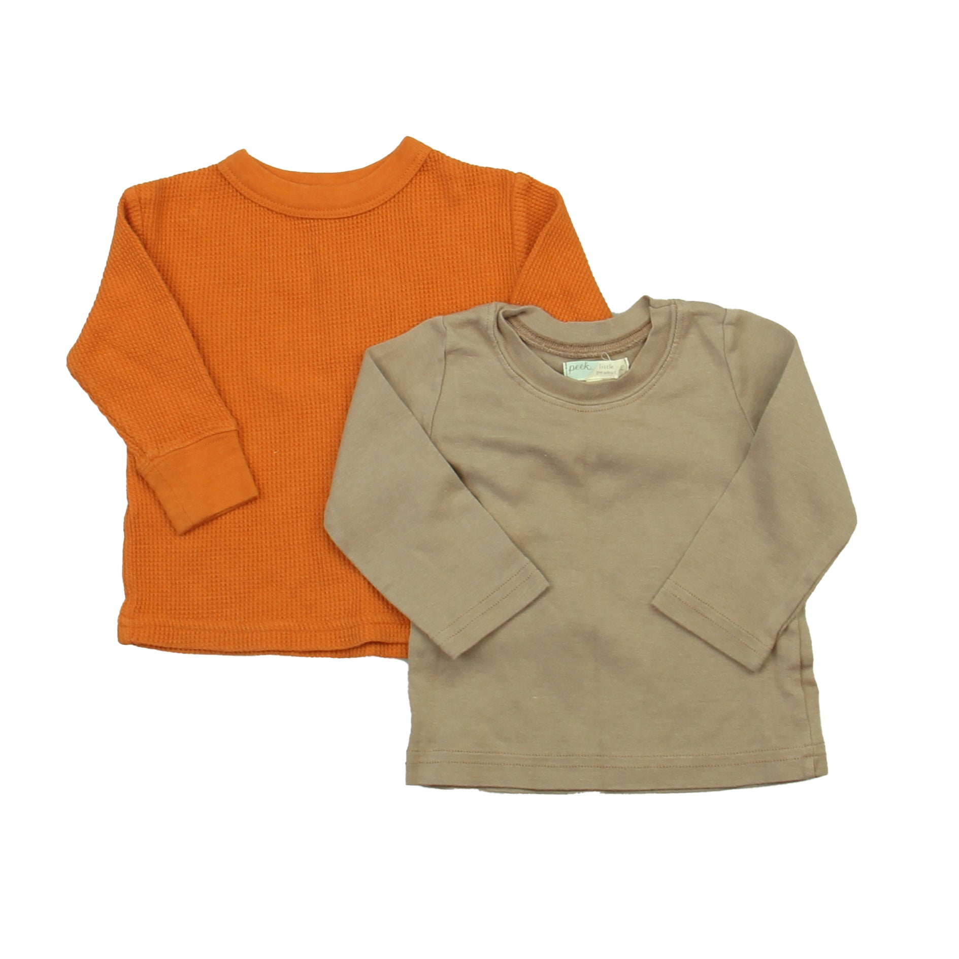 Peek Boys Orange | Sand Long Sleeve T-Shirt Size: 3-6 Months Orange | Sand