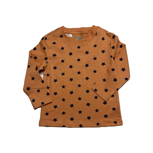 Boys orange | Stars | Navy Blue Long Sleeve T-Shirt Size: 24 months orange | Stars | Navy Blue