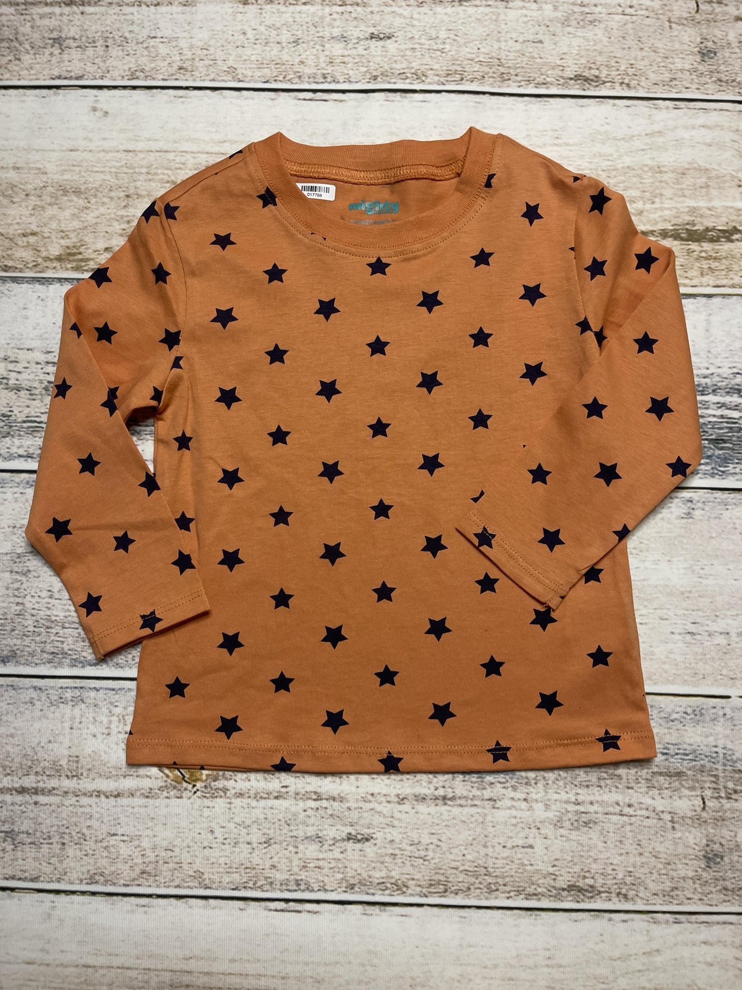 Boys orange | Stars | Navy Blue Long Sleeve T-Shirt Size: 24 months orange | Stars | Navy Blue