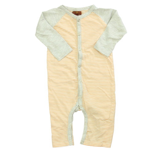 7 for all Mankind Boys Orange Stripe | Gray Long Sleeve Outfit Size: 3-6 Months