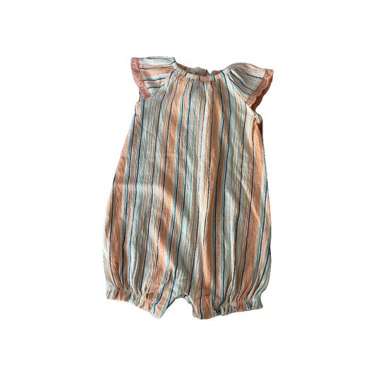 Just Born Boys orange | Stripe Romper Size: 18 months orange | Stripe
