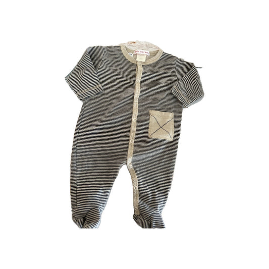 Little Mish Baby Boys orange | Tan | Navy Blue | Stripe Pajamas Size: 3 months orange | Tan | Navy Blue | Stripe