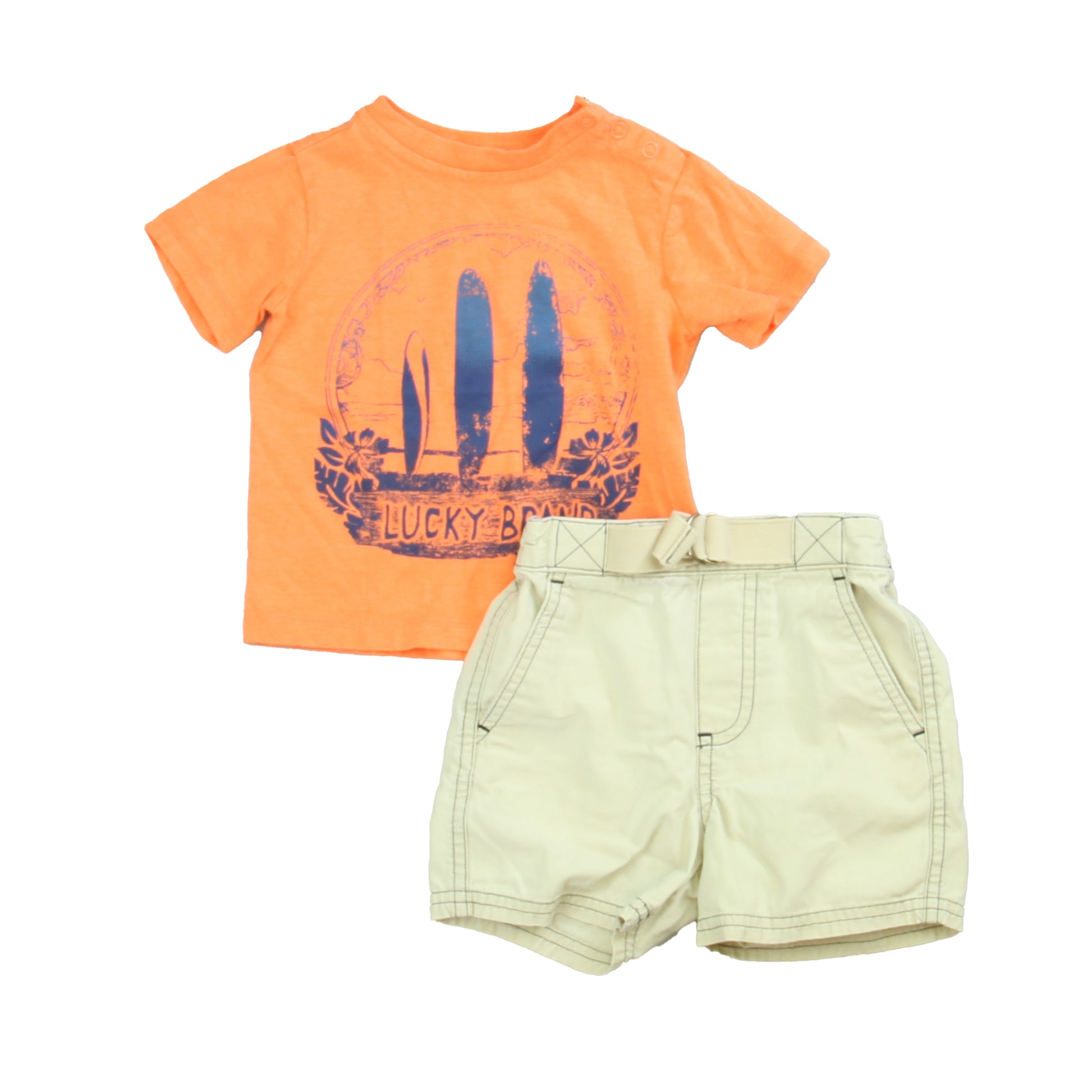 Ralph Lauren | Lucky Brand Boys Orange | Tan Apparel Sets Size: 6-12 Months Orange | Tan