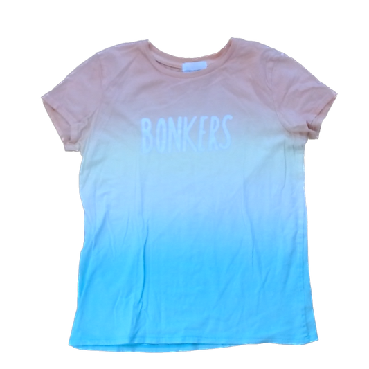 Rockets Of Awesome Girls Orange to Blue Ombre Short Sleeve Shirt Size: 12 Years Orange to Blue Ombre