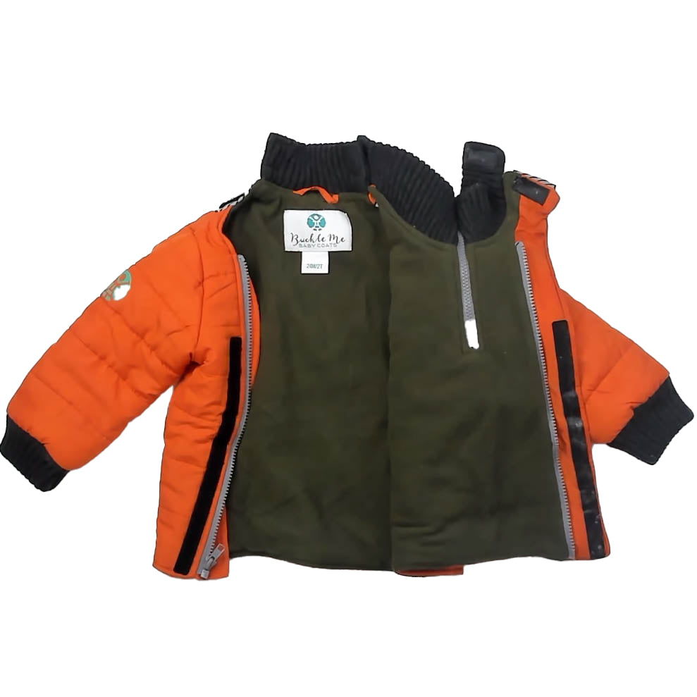Buckle Me Boys Orange Toasty Winter Coat Size: 2T Orange Toasty