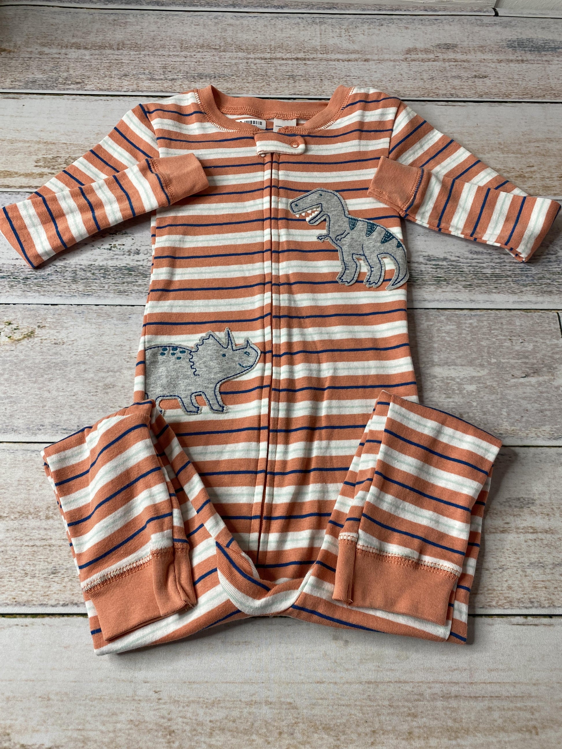 Carters Boys orange | White | Dinosaur Pajamas Size: 2T orange | White | Dinosaur
