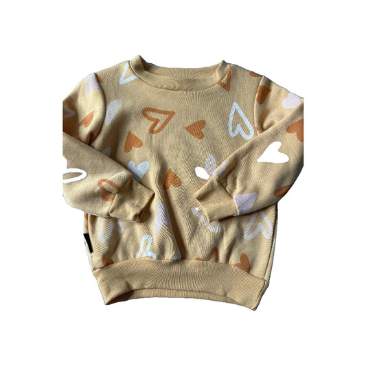 Dot Girls orange | White | Hearts Sweater Size: 2T orange | White | Hearts