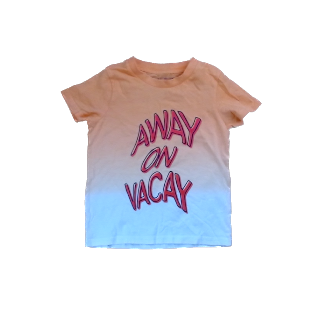 Rockets Of Awesome Boys Orange | White Ombre | Away on Vacay Short Sleeve Shirt Size: 3T-5T Orange | White Ombre | Away on Vacay