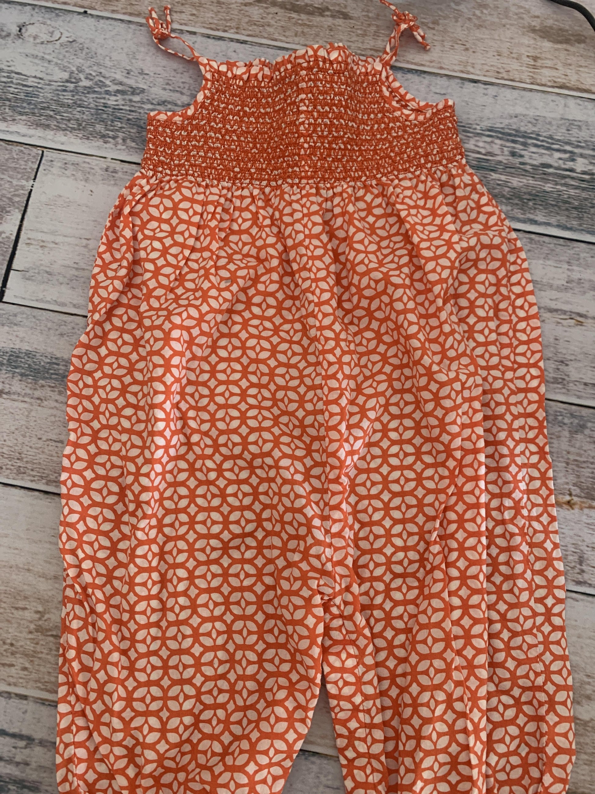 Gap Girls orange | White | Pattern Romper Size: 18-24 months orange | White | Pattern