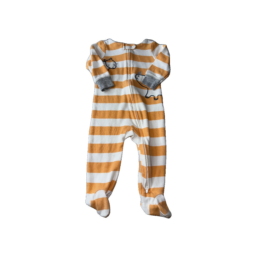 Carters Unisex orange | White | Stripe Pajamas Size: 9 months orange | White | Stripe