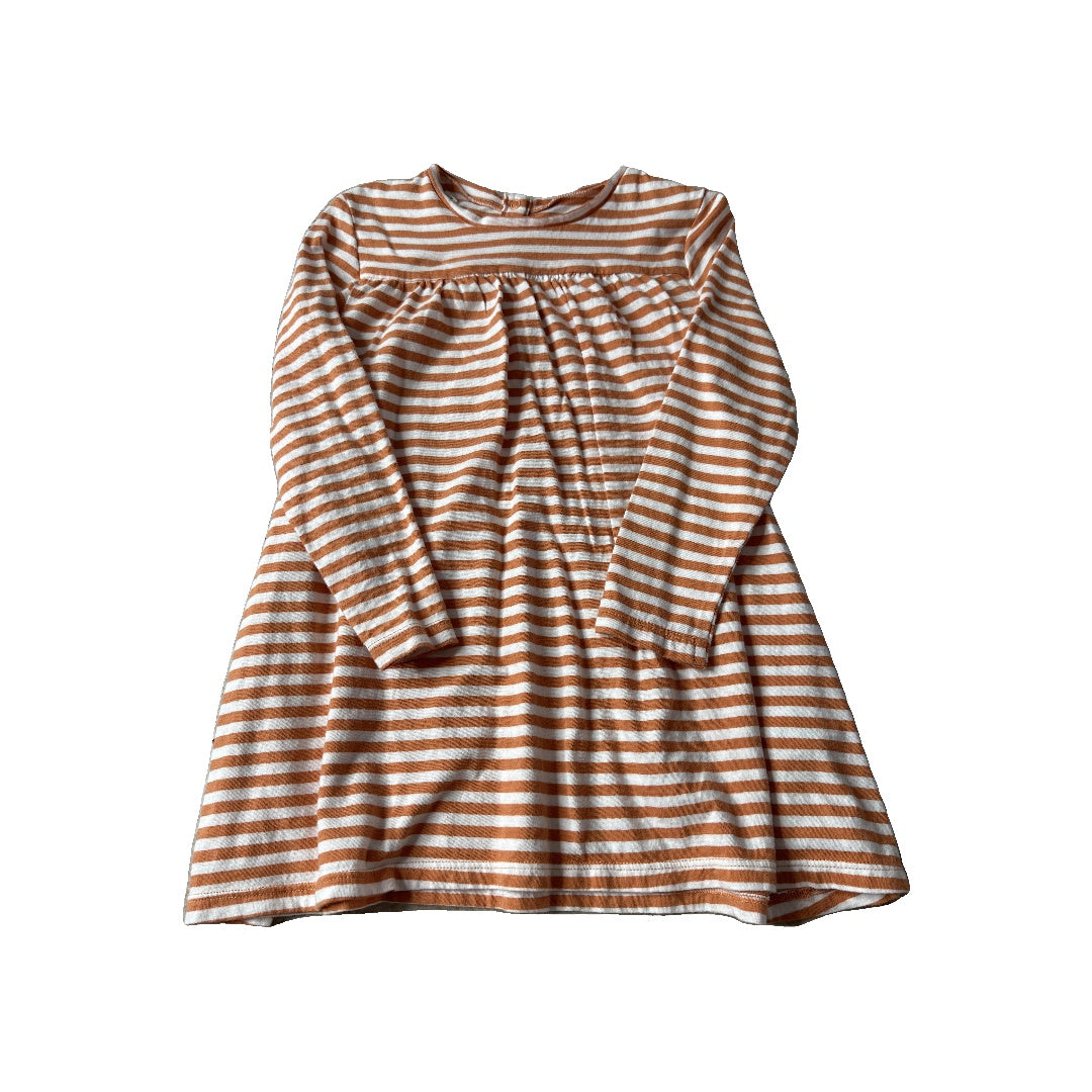Mighty Girls orange | White | Stripe Dress Size: 3T orange | White | Stripe