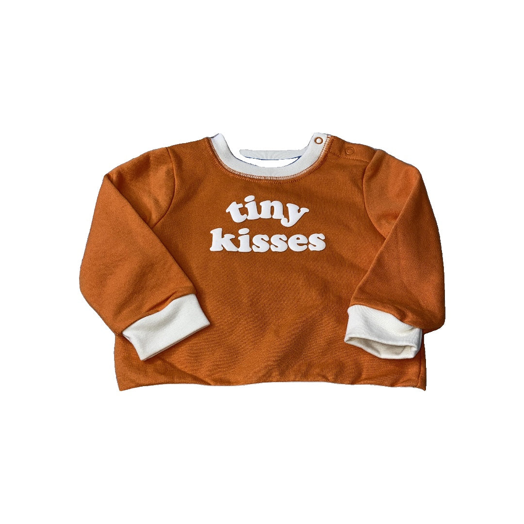 Cat & Jack Unisex orange | White | Text Sweater Size: 6-9 months orange | White | Text