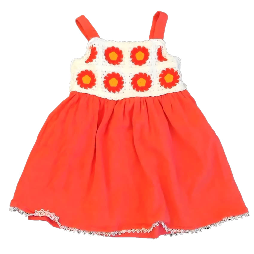 Haute Hippie Girls Orange | White Dress Size: 5T Orange | White
