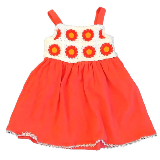 Haute Hippie Girls Orange | White Dress Size: 5T Orange | White