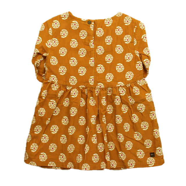 Tea Girls Orange | White Dress Size: 2T