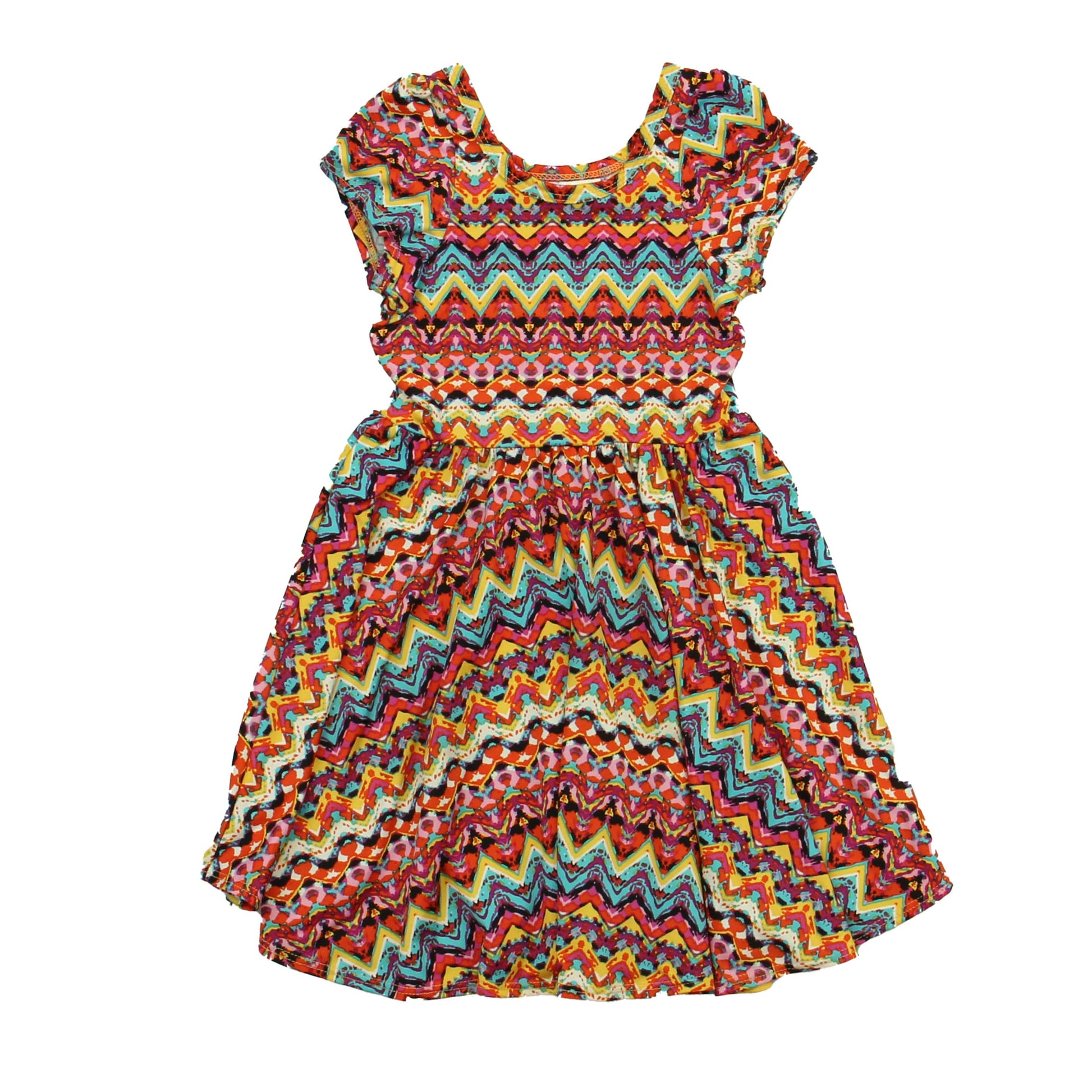 Lula roe Girls Orange | Yellow | Blue Dress Size: 2T Orange | Yellow | Blue