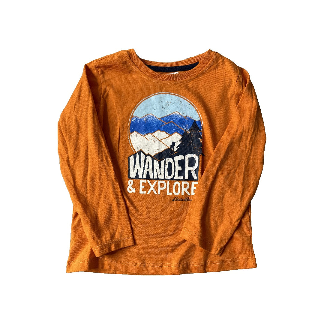 Eddie Bauer Unisex orange Long Sleeve T-Shirt Size: 3T orange