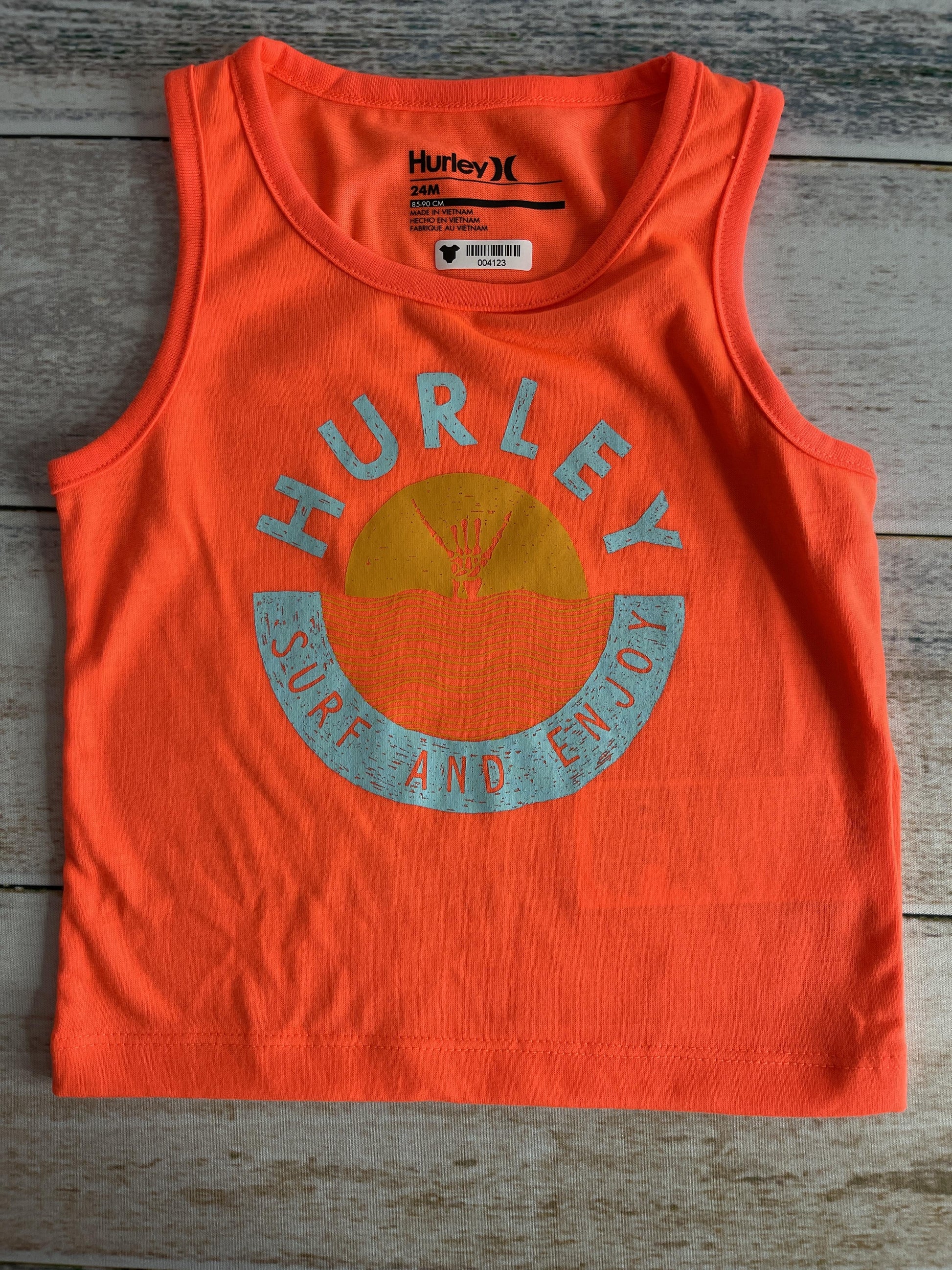 Hurley Boys orange Tank Top Size: 24 months orange