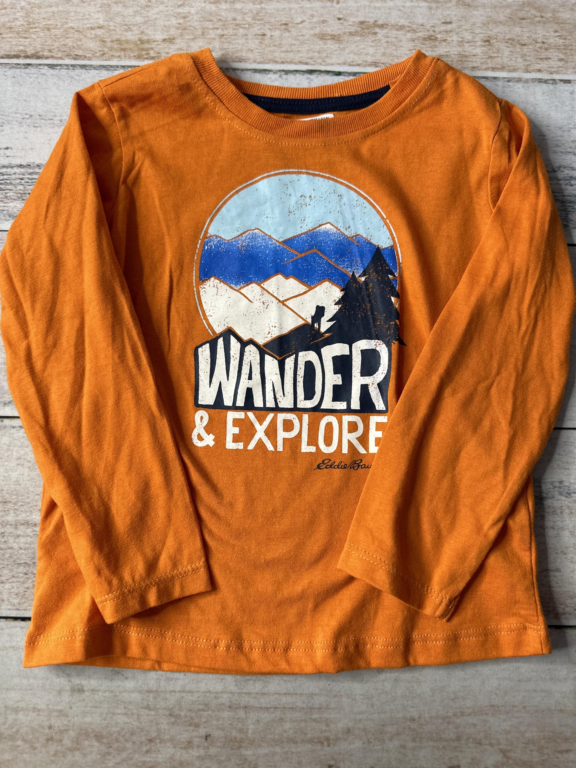 Eddie Bauer Unisex orange Long Sleeve T-Shirt Size: 3T orange
