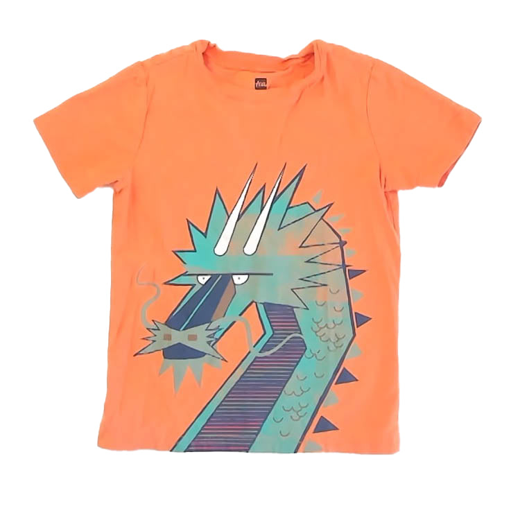 Tea Collection Boys Orange T-Shirt Size: 6 Years Orange