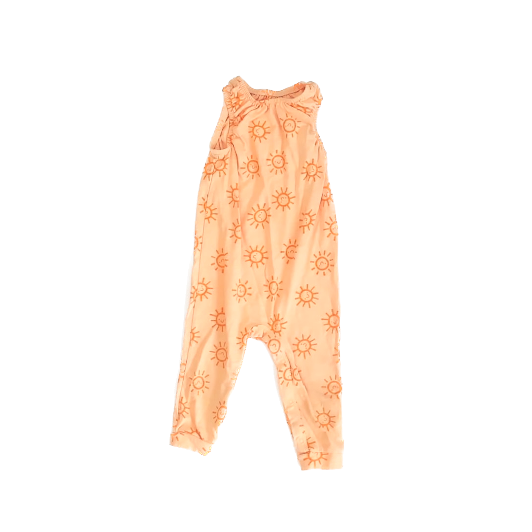 Cat & Jack Girls Orange Romper Size: 12 Months Orange
