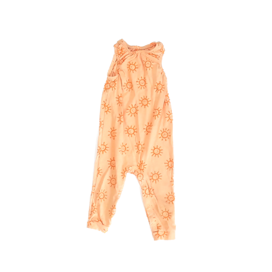 Cat & Jack Girls Orange Romper Size: 12 Months Orange