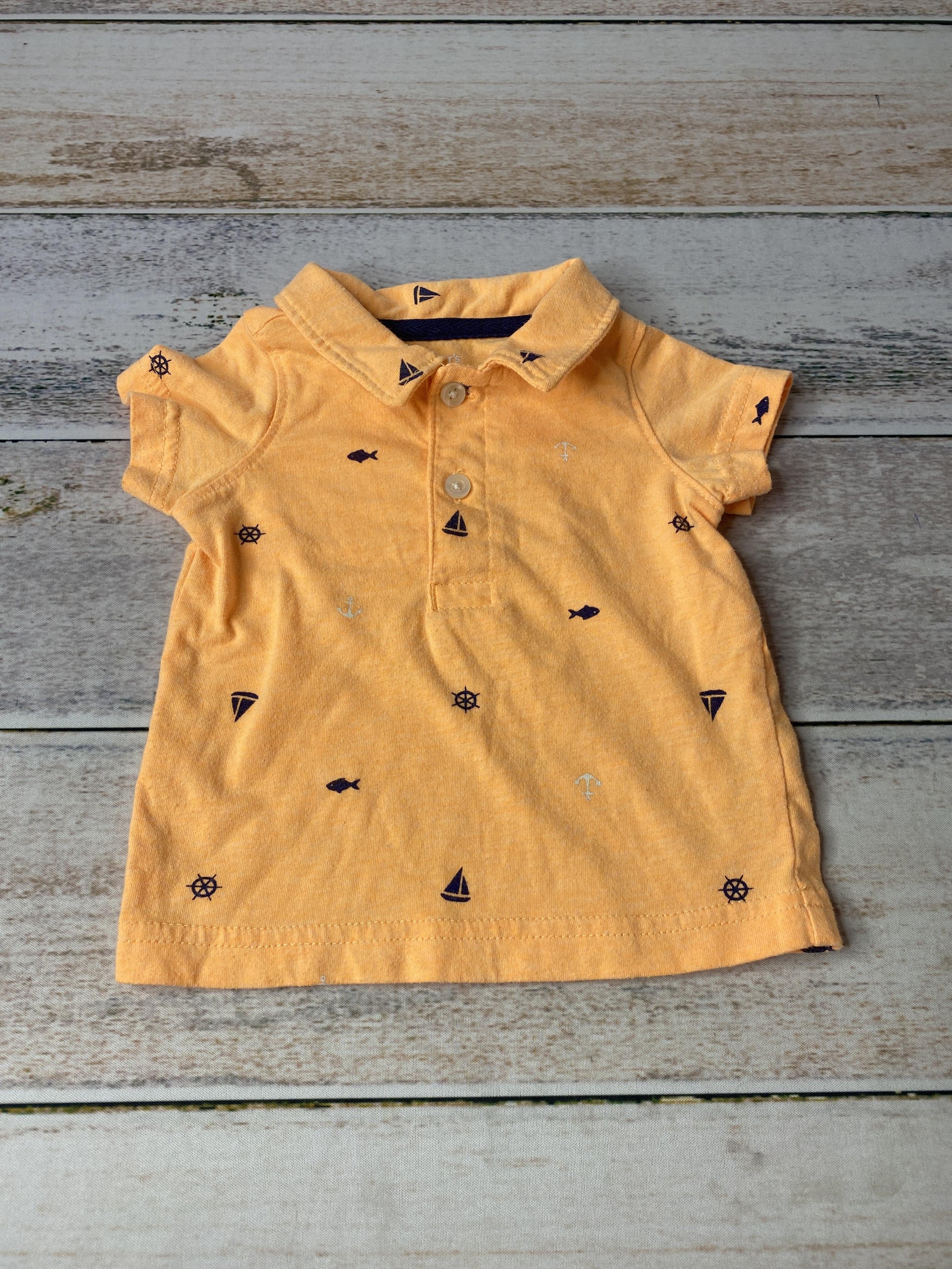 Carters Boys orange Polo Shirt Size: 3 months orange