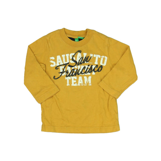 Benetton Boys Orange Long Sleeve T-Shirt Size: 9-12 Months Orange