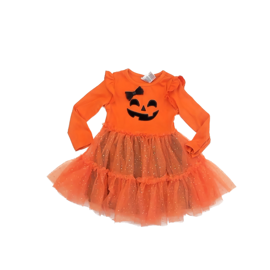 Joyful Moments Girls Orange Dress Size: 24 Months Orange