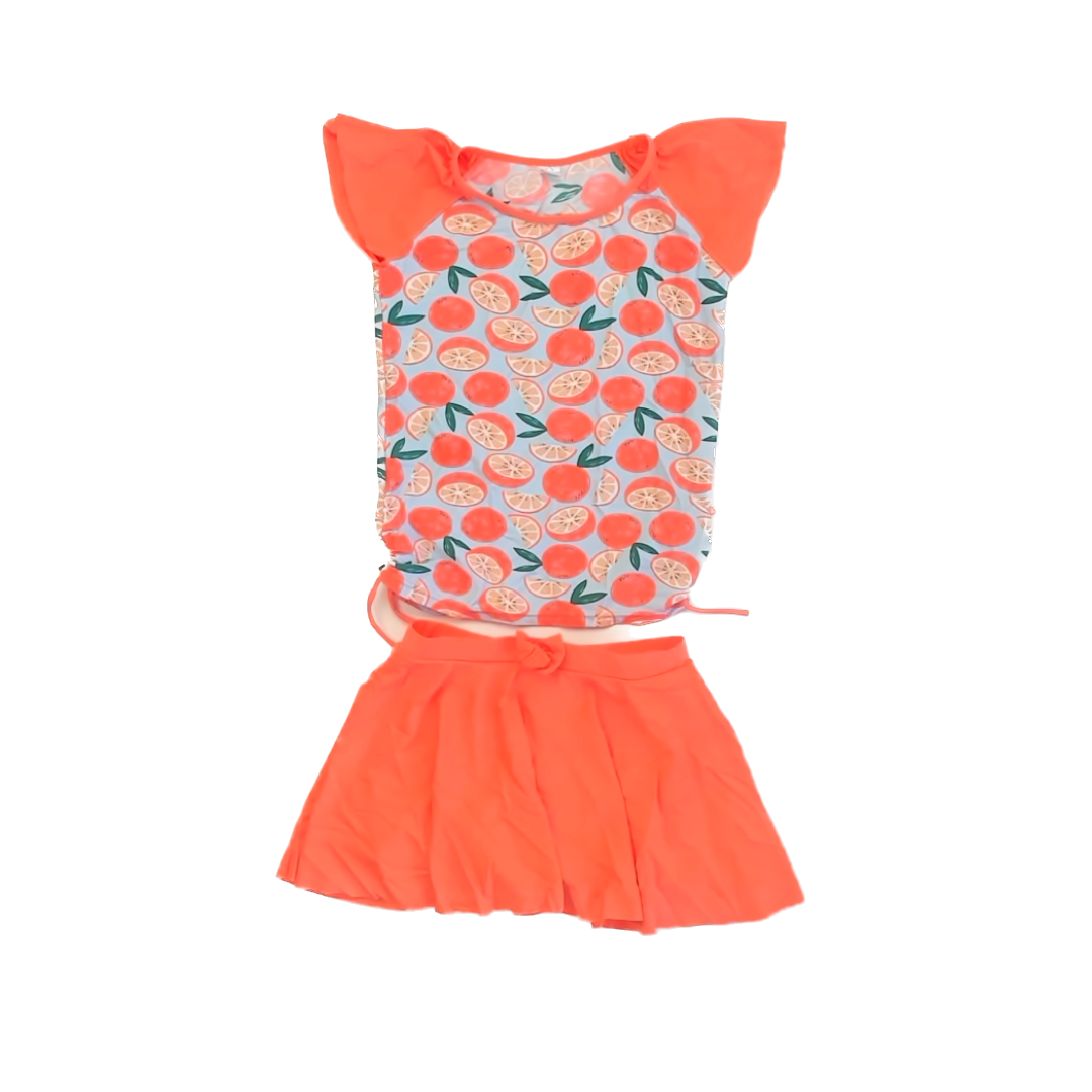 Unknown Girls Orange 2-piece Swimsuit Size: 10 Years Orange