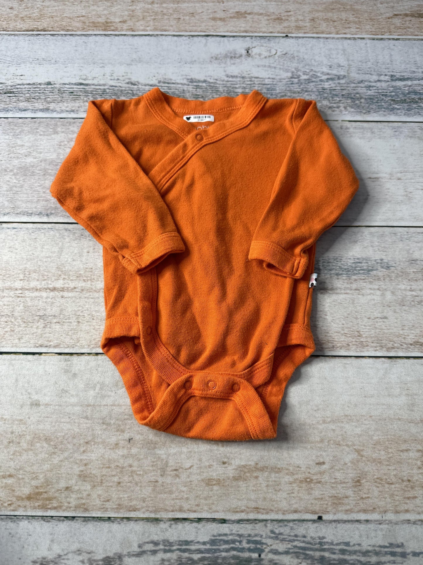 Babysoy Boys orange Onesie Size: 3-6 months orange