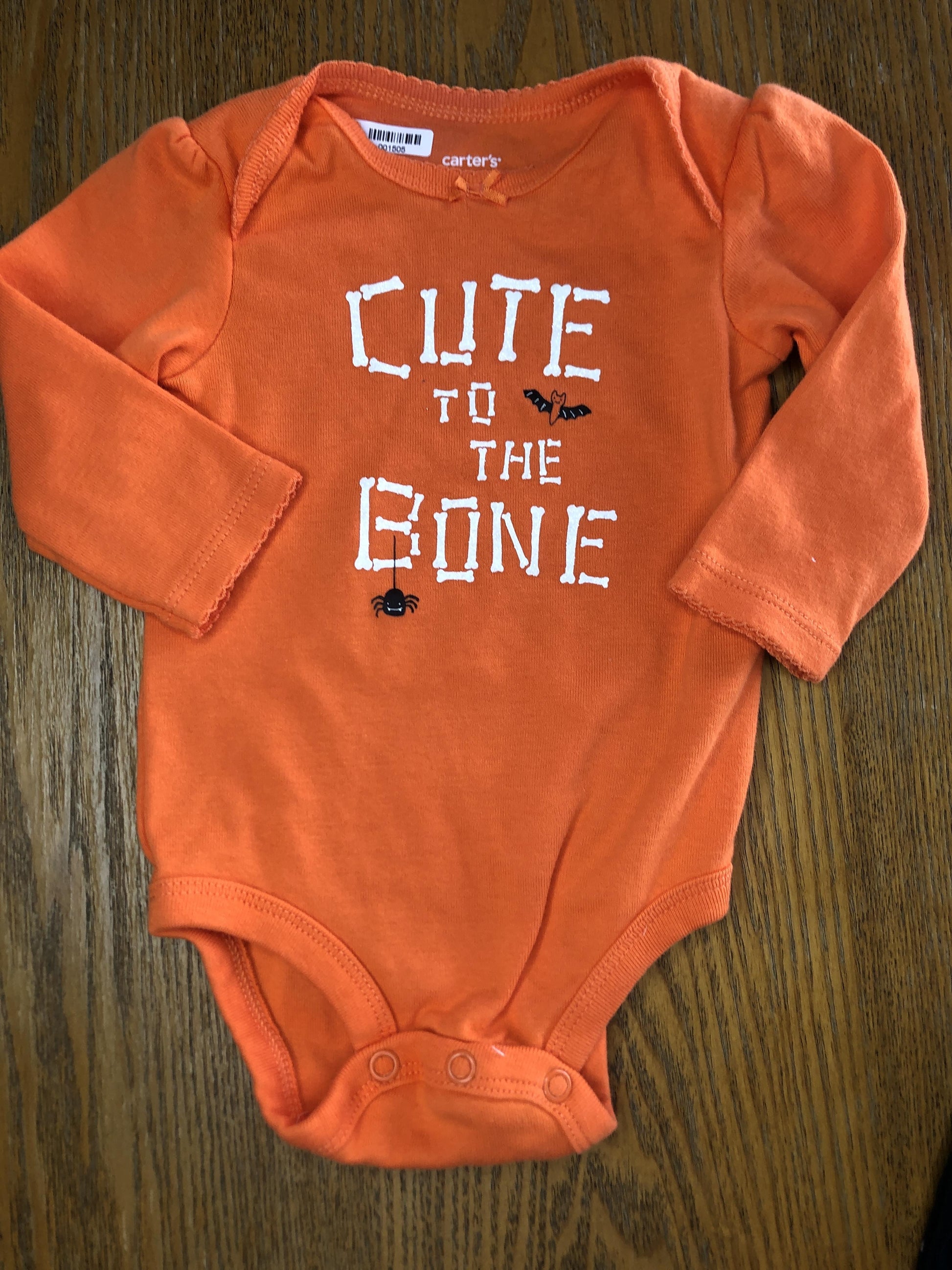 Carters Girls orange Onesie Size: 3 months orange